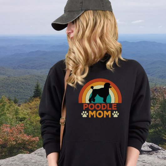 Vintage Poodle Dog Mom Sunset  Sweatshirt