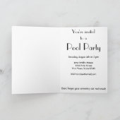 Vintage Pool Party Einladung (Innenseite)