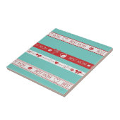 Vintage Pop-Art Bestes-Mutter-Liebe-Muster Fliese (Seite)