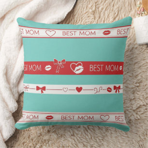 Vintage Pop-Art Bestes-Mutter-Liebe-Muster Kissen