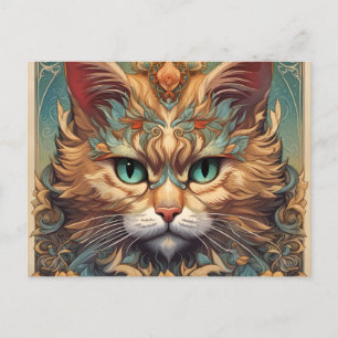 Vintage Pop-Art, Louis Wain schöne Katze Postkarte