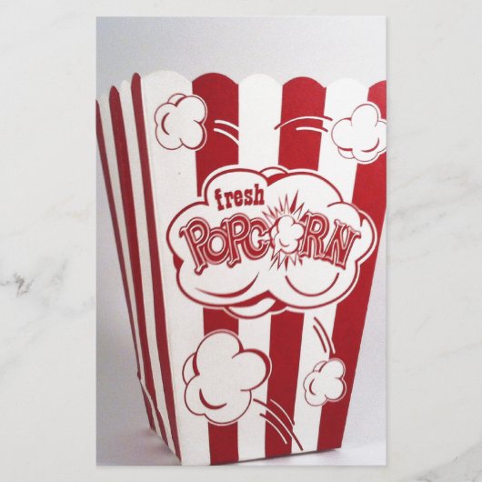 Vintage Popcorn Bag Briefpapier (Vorderseite)