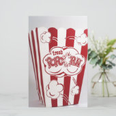 Vintage Popcorn Bag Briefpapier (Stehend Vorderseite)