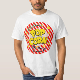 Vintage-Popcorn-Logo-Werbe-T-Shirt T-Shirt