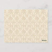 Vintage Poppies & Dragonfly Botanische Ephemera Postkarte (Rückseite)