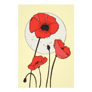 Vintage Poppies Fotodruck