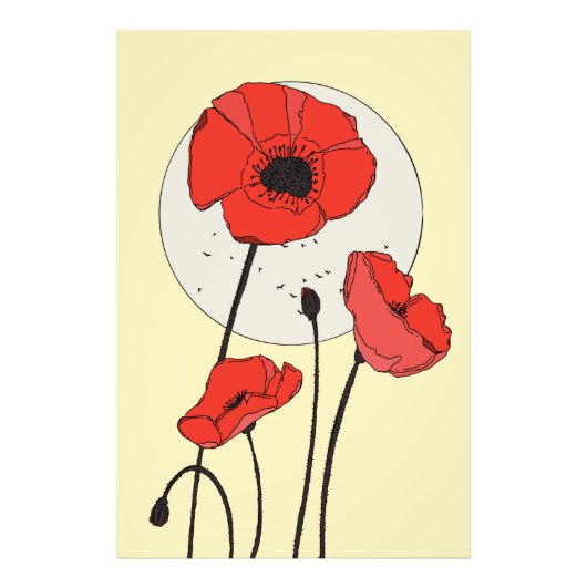 Vintage Poppies Fotodruck (Vorne)