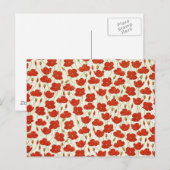 Vintage Poppies Postkarte (Vorne/Hinten)