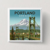 Vintage Portland Oregon Button (Vorderseite)
