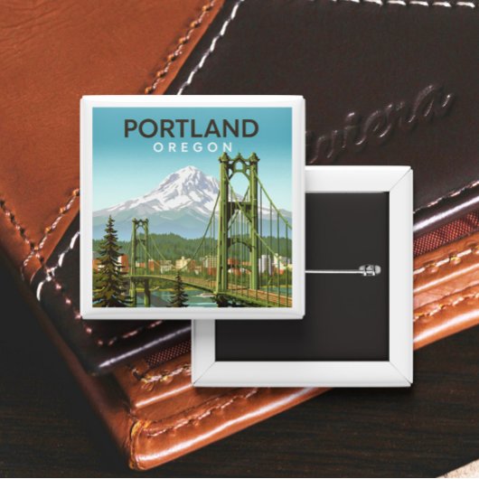 Vintage Portland Oregon Button