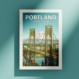Vintage Portland Oregon Postkarte