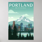Vintage Portland Poster (Vorne)