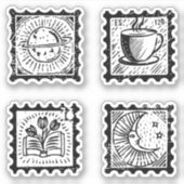 Vintage Porto-Briefmarke Aufkleber (Vorderseite)