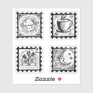Vintage Porto-Briefmarke Aufkleber