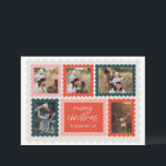 Vintage Porto Briefmarke Foto Collage Weihnachtska Einladung<br><div class="desc">Freuen Sie sich auf den Feiertagsjubiläum mit unserer personalisierten Weihnachtskarte für das Foto, mit der Sie die Wärme und Freude Ihrer Familie erleben können. Passen Sie es mit Ihrem Lieblings-Foto, herzlicher Nachricht und einzigartigen Details für einen wirklich unvergesslichen Gruß an. Perfekt für Urlaubswünsche an die Lieben in der Nähe und...</div>