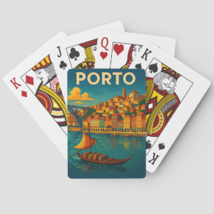 Vintage Porto Portugal Reisen Spielkarten