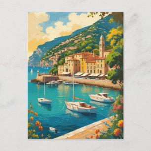 Vintage Portofino Genova Italy Einladungspostkarte