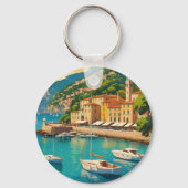 Vintage Portofino Genova Italy Schlüsselanhänger (Rückseite)