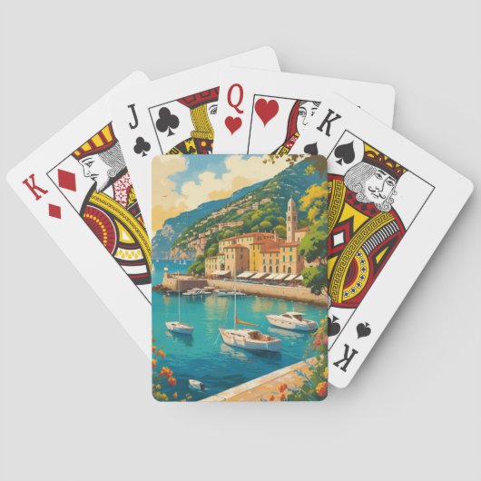Vintage Portofino Genova Italy Spielkarten (Rückseite)