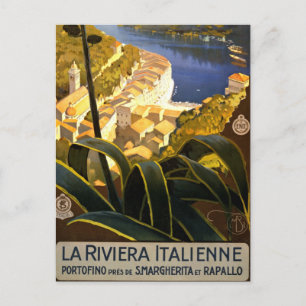 Vintage Portofino Italien Feiertagspostkarte
