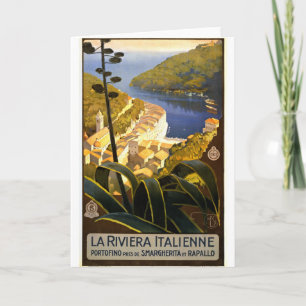Vintage Portofino Italien Karte
