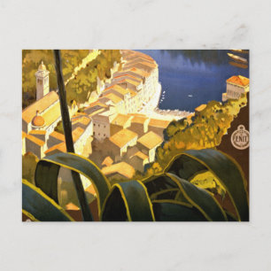 Vintage Portofino Italien Postkarte