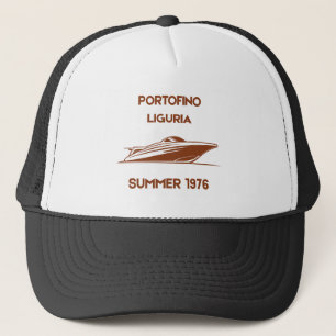 Vintage Portofino Liguria Retro Yachting-Mütze Truckerkappe