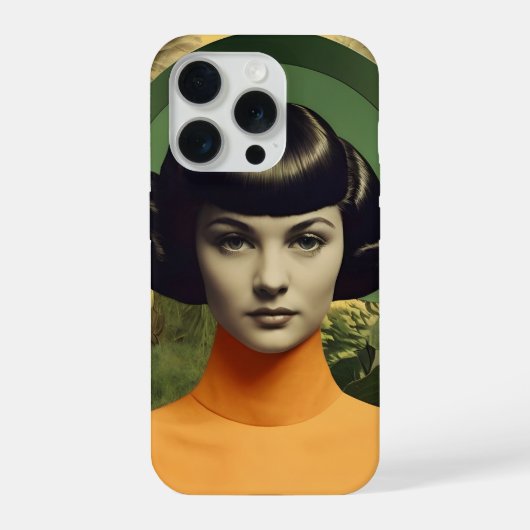 Vintage-Porträt einer Frau iPhone Hülle (Rückseite)