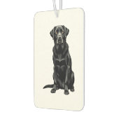 Vintage-Porträt eines schwarzen Labrador Retriever Autolufterfrischer (Links)