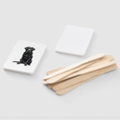 Vintage-Porträt eines schwarzen Labrador Retriever Fächer (Non-assembled)