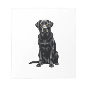 Vintage-Porträt eines schwarzen Labrador Retriever Notizblock