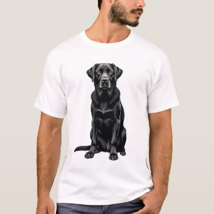 Vintage-Porträt eines schwarzen Labrador Retriever T-Shirt