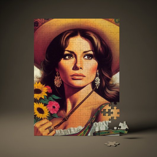 Vintage-Porträt Pin Up Puzzle