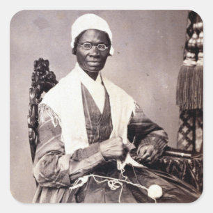 Vintage-Porträt von Sojourner Truth Quadratischer Aufkleber