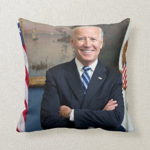 Vintage-Porträt von Vizepräsident Joe Biden Kissen