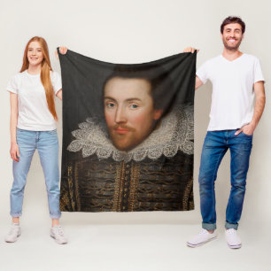 Vintage-Porträt von William Shakespeare Fleecedecke