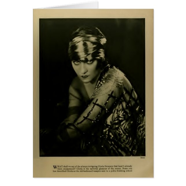 Vintage Porträtkarte Gloria Swanson 1922 (Vorne)