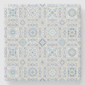 Vintage Portugal Azulejo traditional Steinuntersetzer (Vorderseite)