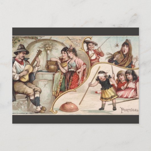 Vintage Portugal Postkarte (Vorderseite)