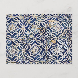 Vintage portugiesische Azulejo Postkarte