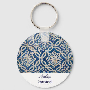 Vintage portugiesische Azulejo Schlüsselanhänger