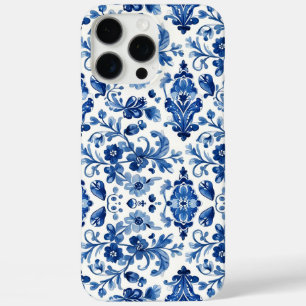 Vintage portugiesische blaue Blumenfliese iPhone 16 Pro Max Hülle