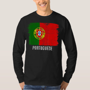 Vintage portugiesische Flagge mit portugiesischem T-Shirt
