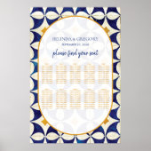 Vintage portugiesische Hochzeitstabelle Poster (Vorne)