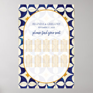 Vintage portugiesische Hochzeitstabelle Poster