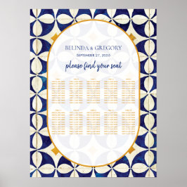 Vintage portugiesische Hochzeitstabelle Poster