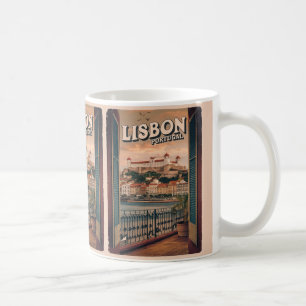 Vintage portugiesische Reisegeschenke mit Balkon A Kaffeetasse