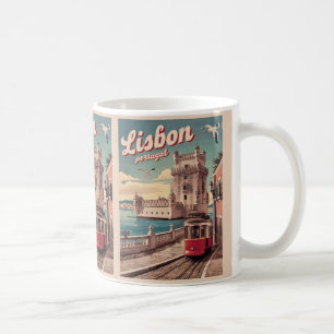 Vintage portugiesische Tramgeschenke Kaffeetasse