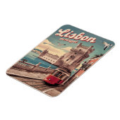Vintage portugiesische Tramgeschenke Magnet (Linke Seite)