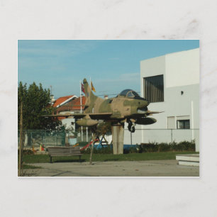Vintage portugiesischer Kampfjet Postkarte